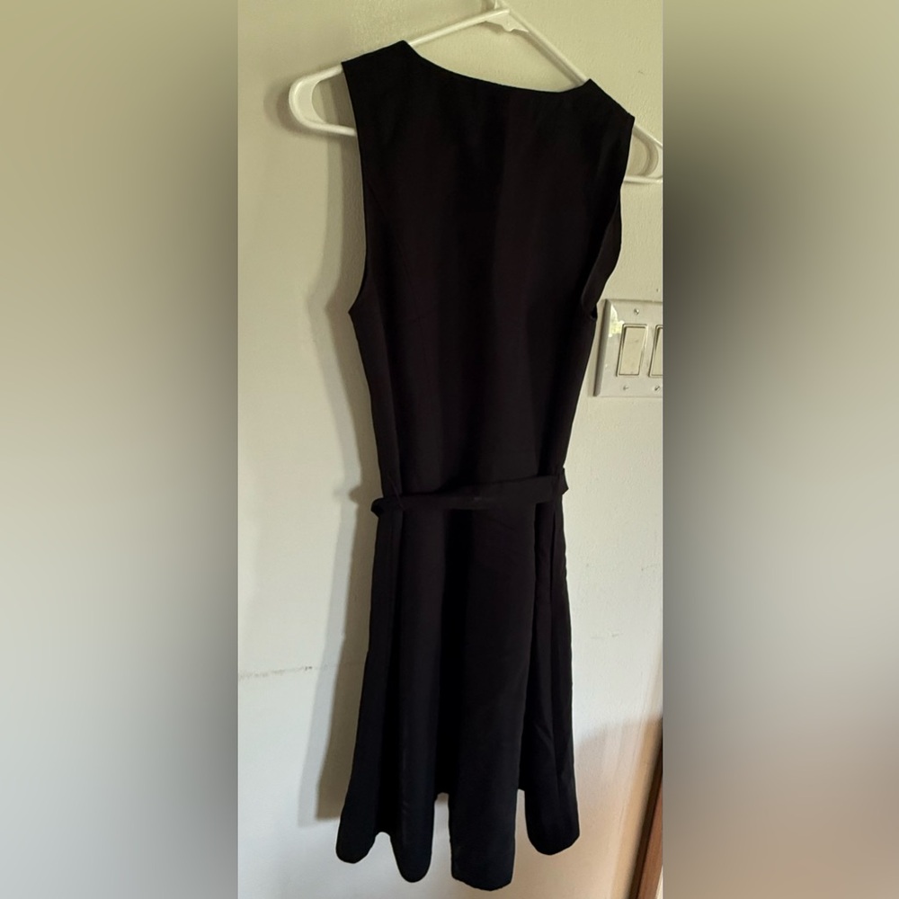 Ann Taylor Loft Black Sleeveless Button Down Dress Women's 4 - Picture 8 of 9